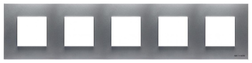 Рамка 5-постовая ABB Zenit серебро 2CLA227500N1301 Рамка 5-постовая ABB Zenit серебро 2CLA227500N1301