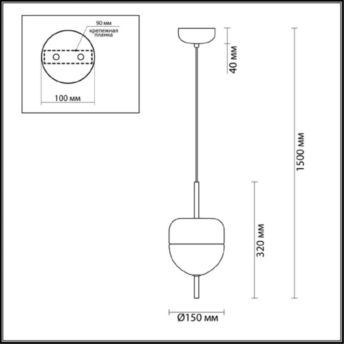 Подвесной светодиодный светильник Odeon Light Pamfa 4622/12L