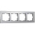 Рамка на 4 поста Werkel Aluminium алюминий W0041706 4690389158070