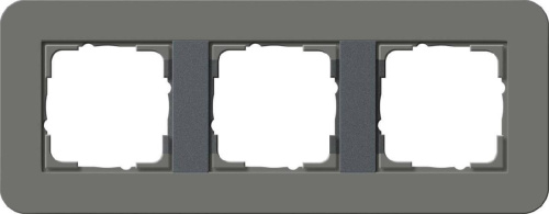 Рамка 3-постовая Gira E3 темно-серый/антрацит 0213423
