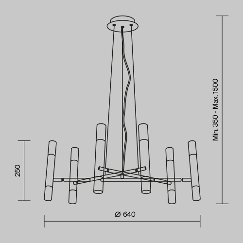 Подвесная люстра Maytoni Vigo MOD031PL-12B Подвесная люстра Maytoni Vigo MOD031PL-12B