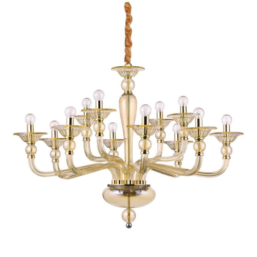 Подвесная люстра Ideal Lux Danieli SP12 Ambra 221373 Подвесная люстра Ideal Lux Danieli SP12 Ambra 221373