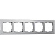 Рамка Werkel Aluminium на 5 постов алюминий WL11-Frame-05 4690389073670