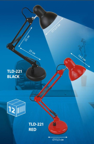 Настольная лампа Uniel TLI-221 Black E27 UL-00002120 Настольная лампа Uniel TLI-221 Black E27 UL-00002120