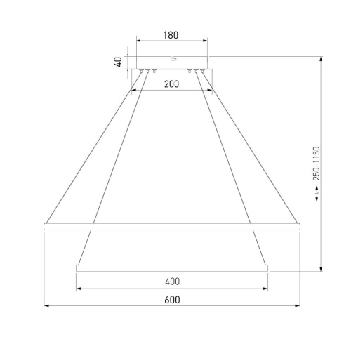 Подвесной светодиодный светильник Eurosvet Collars 90264/2 черный Подвесной светодиодный светильник Eurosvet Collars 90264/2 черный