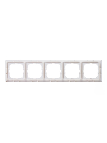 Рамка 5-постовая ABB Basic55 альпийский белый 2CKA001725A1483 Рамка 5-постовая ABB Basic55 альпийский белый 2CKA001725A1483