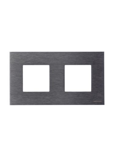 Рамка 2-постовая ABB Zenit сталь 2CLA227200N4001 Рамка 2-постовая ABB Zenit сталь 2CLA227200N4001