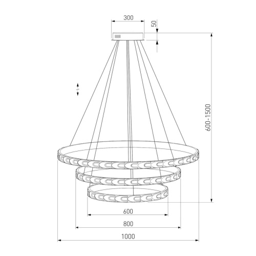 Светодиодный светильник Eurosvet с пультом управления 90163/3 сатин-никель Светодиодный светильник Eurosvet с пультом управления 90163/3 сатин-никель
