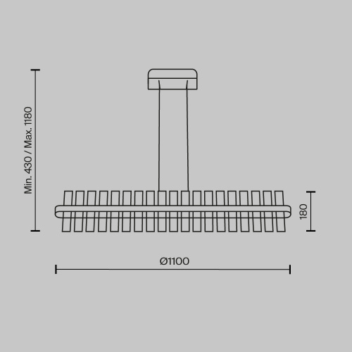 Подвесной светильник Maytoni MOD173PL-L48BS3K