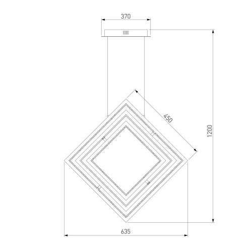 Подвесной светодиодный светильник Eurosvet Maya 90224/3 матовое золото