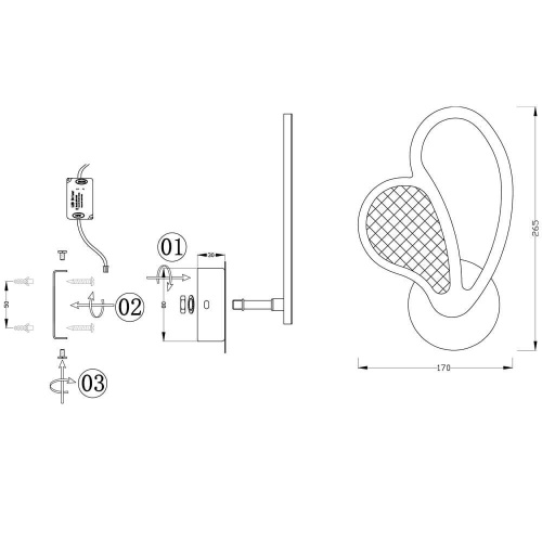 Бра Seven Fires Альяно SF7038/1W-WT