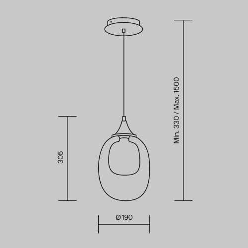 Подвесной светильник Maytoni Aura MOD016PL-01BS