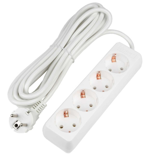 Удлинитель Uniel Ultra 4гн х 5м с/з S-GCU4-5 White UL-00010007 Удлинитель Uniel Ultra 4гн х 5м с/з S-GCU4-5 White UL-00010007