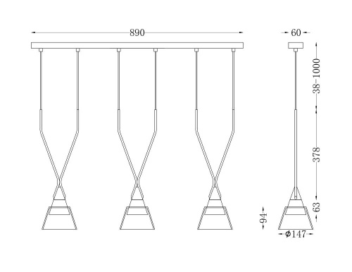 Подвесной светильник Maytoni Hilo P063PL-03B Подвесной светильник Maytoni Hilo P063PL-03B