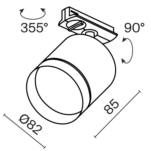 Трековый светильник Technical TR088-1-GX53-MG Трековый светильник Technical TR088-1-GX53-MG