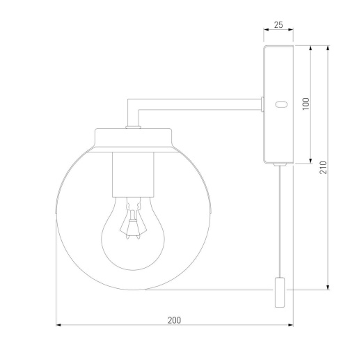 Бра Eurosvet Creek 70118/1 черный