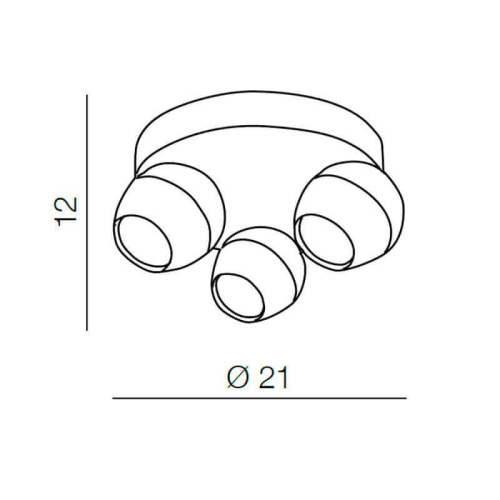Спот Azzardo Pera 3 round AZ1253