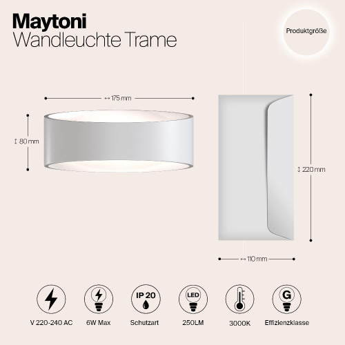 Настенный светодиодный светильник Maytoni Trame C806WL-L5W