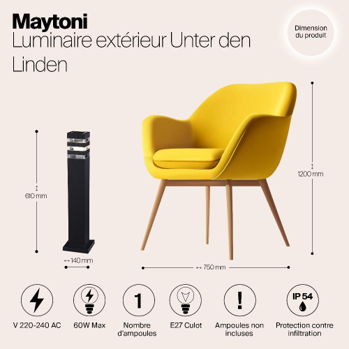 Уличный светильник Maytoni Unter den Linden O578FL-01B