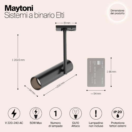 Трековый светильник Maytoni Track TR005-1-GU10-B Трековый светильник Maytoni Track TR005-1-GU10-B