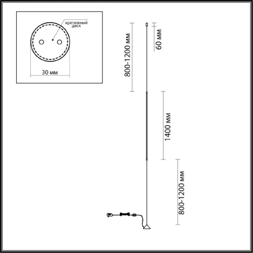 Торшер Odeon Light Hightech Fillini 4335/18FL
