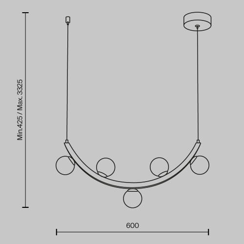 Подвесной светильник Maytoni MOD331PL-L12BS3K Подвесной светильник Maytoni MOD331PL-L12BS3K