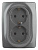 Розетка ЭРА 12 2x2P E Schuko со шторками 16A 250V 12-2108-12 Б0036448
