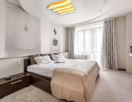 Потолочный светодиодный светильник Ambrella light Orbital Parrus FP2424 WH 120W+72W D700*690