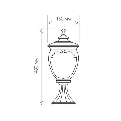 Уличный светильник Elektrostandard Andromeda S GLYF-8024S белое золото a031657