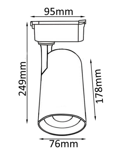 Трековый светильник однофазный Crystal Lux CLT 0.31 006 30W WH Трековый светильник однофазный Crystal Lux CLT 0.31 006 30W WH