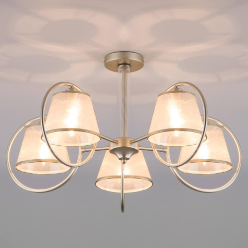 Потолочная люстра Eurosvet 60093/5 перламутровое золото