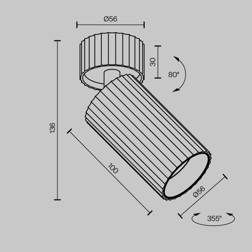 Потолочный светильник Technical C108CL-01-GU10-B Потолочный светильник Technical C108CL-01-GU10-B