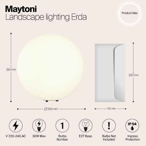 Уличный светильник Maytoni Erda O594FL-01W