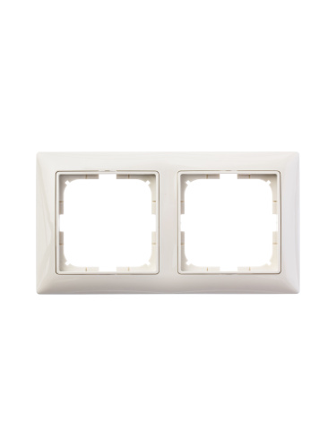 Рамка 2-постовая ABB Basic55 слоновая кость 2CKA001725A1485 Рамка 2-постовая ABB Basic55 слоновая кость 2CKA001725A1485
