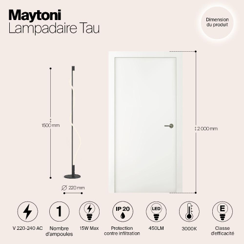 Напольный светильник (торшер) Maytoni MOD166FL-L15B3K