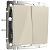 Выключатель Werkel двухклавишный проходной слоновая кость WL03-SW-2G-2W-ivory 4690389046179