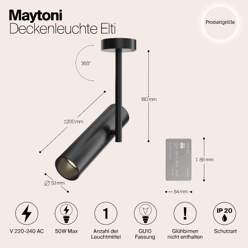 Спот Maytoni Elti C020CL-01B Спот Maytoni Elti C020CL-01B