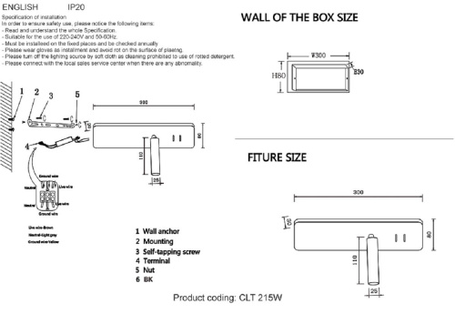 Бра Crystal Lux CLT 215W BL Бра Crystal Lux CLT 215W BL