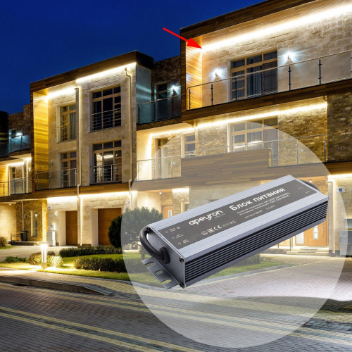 Блок питания Apeyron 12V 150W IP67 12,5A 03-14 Блок питания Apeyron 12V 150W IP67 12,5A 03-14