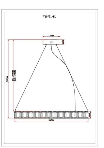 Подвесной светодионый светильник Moderli Asti V10731-PL