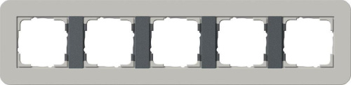Рамка 5-постовая Gira E3 серый/антрацит 0215422