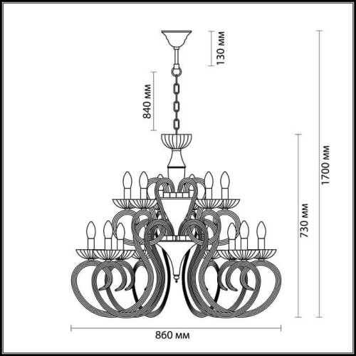 Подвесная люстра Odeon Light Zefiro 3932/15 Подвесная люстра Odeon Light Zefiro 3932/15
