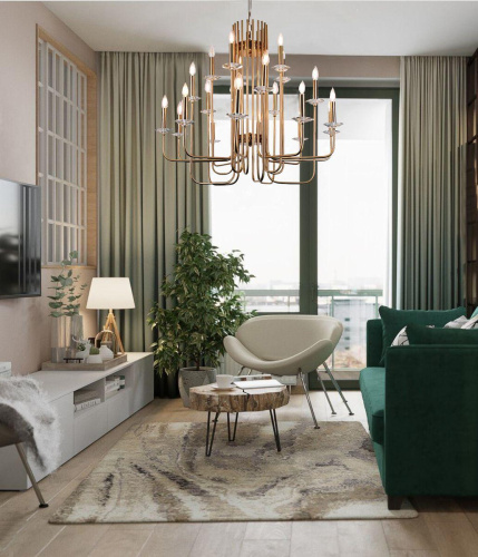 Подвесная люстра Milosh Tendence 0802CL-20GD