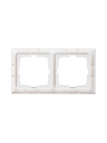 Рамка 2-постовая ABB Basic55 альпийский белый 2CKA001725A1480 Рамка 2-постовая ABB Basic55 альпийский белый 2CKA001725A1480