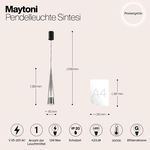 Подвесной светильник Maytoni P090PL-L12CH3K Подвесной светильник Maytoni P090PL-L12CH3K