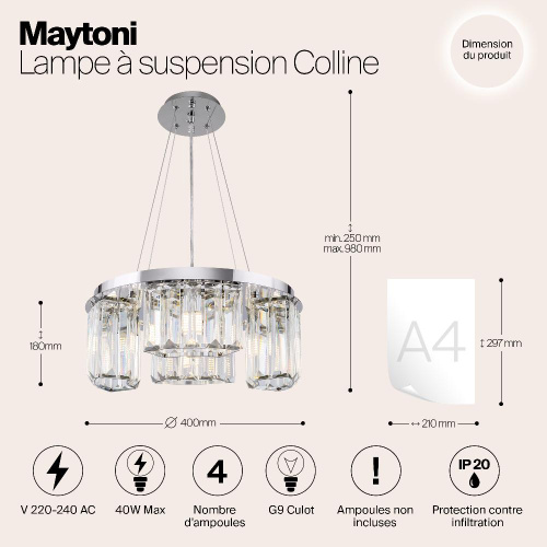 Подвесная люстра Maytoni Colline MOD083PL-04CH Подвесная люстра Maytoni Colline MOD083PL-04CH