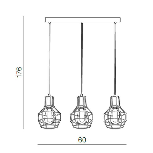 Подвесной светильник Azzardo Carron 3 line AZ2141