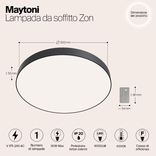 Потолочный светодиодный светильник Maytoni Zon C032CL-L96B4K