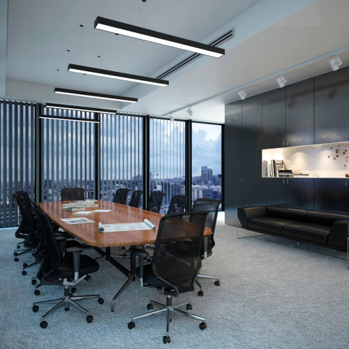 Подвесной светодиодный cветильник Geometria ЭРА Block SPO-115-B-40K-036 36Вт 4000К черный Б0050547