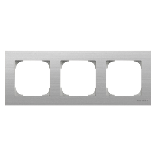 Рамка 3-постовая ABB Sky нержавеющая сталь 2CLA857300A1401